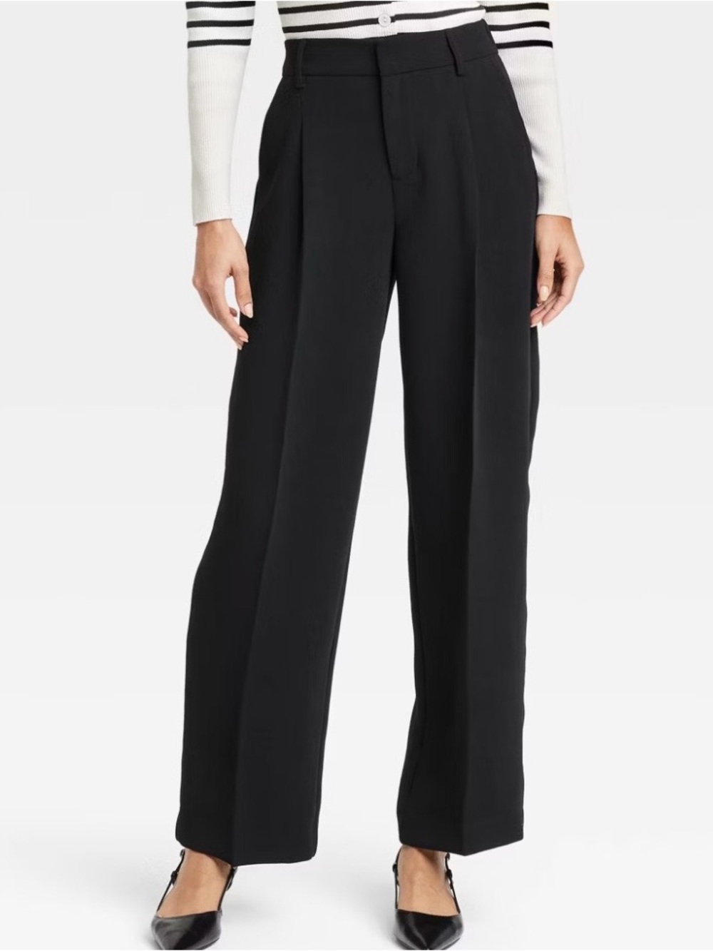 NWT A New Day Black Signature Crepe Essential Trouser Size 4 - Picture 2 of 9